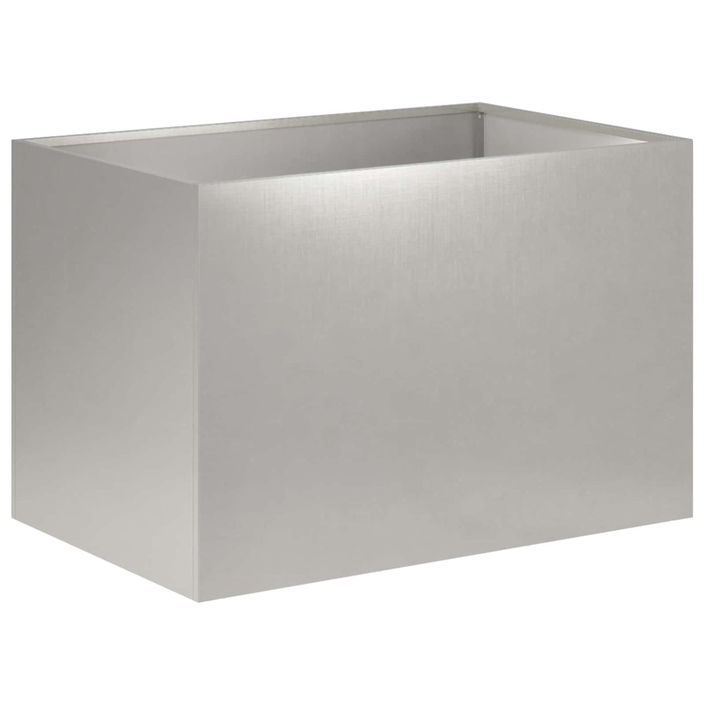 Vaso da giardino 2 pz Argento 50 x 40 x 40 cm Acciaio Inox