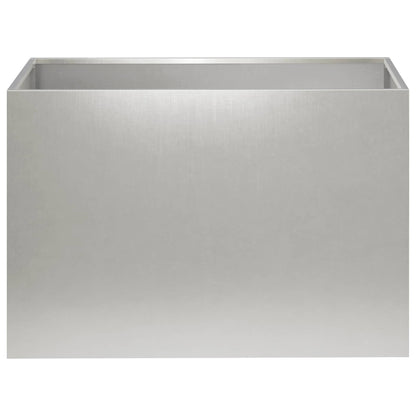 Vaso da giardino 2 pz Argento 50 x 40 x 40 cm Acciaio Inox