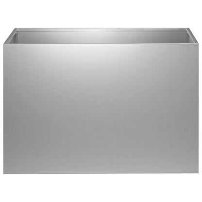 Vaso da giardino Argento 50 x 40 x 40 cm Acciaio zincato | homemem39