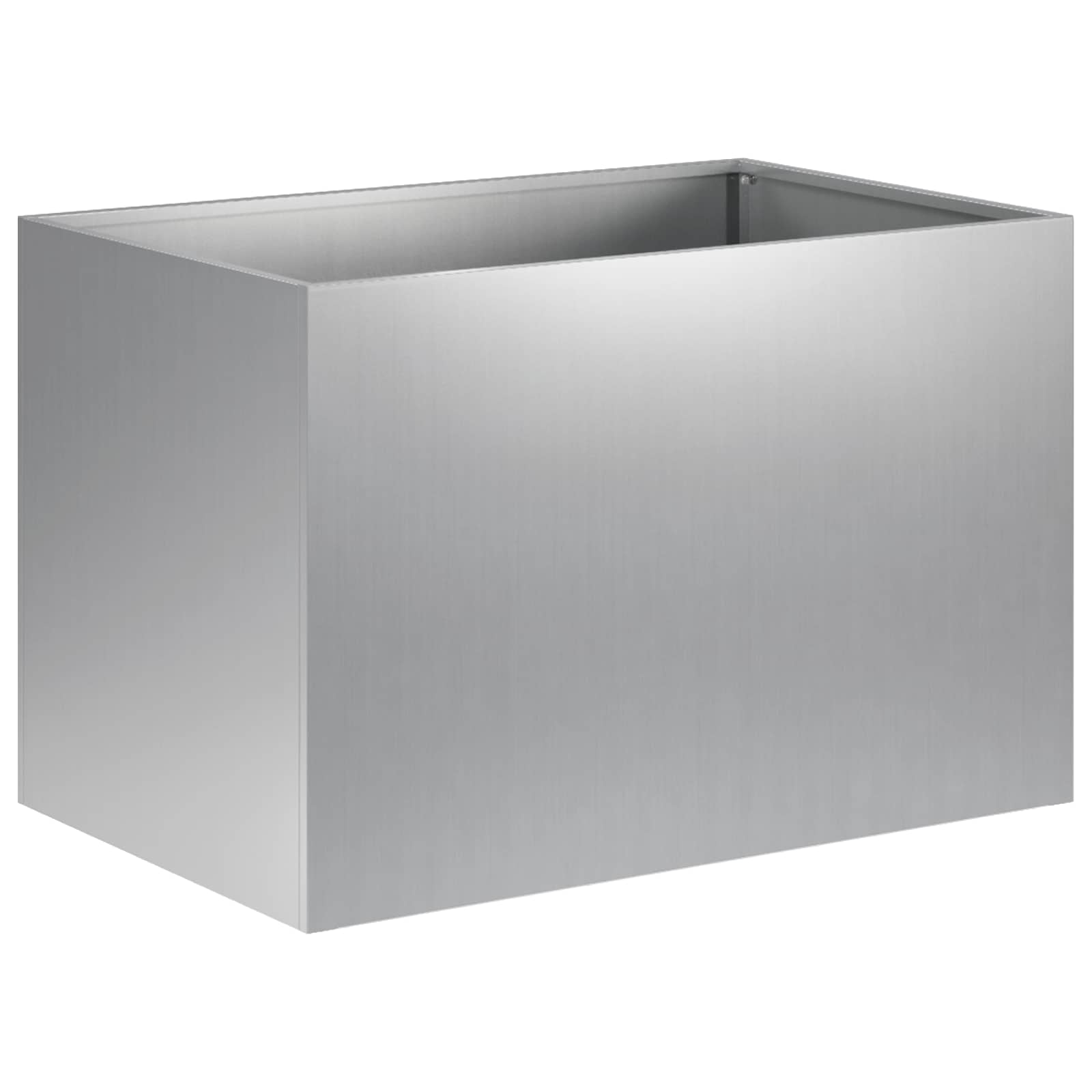 Vaso da giardino 2 pz Argento 50 x 40 x 40 cm Acciaio zincato | homemem39
