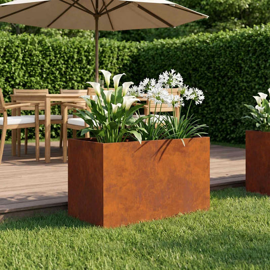 Vaso da giardino Ruggine 50 x 40 x 40 cm Acciaio Corten - homemem39