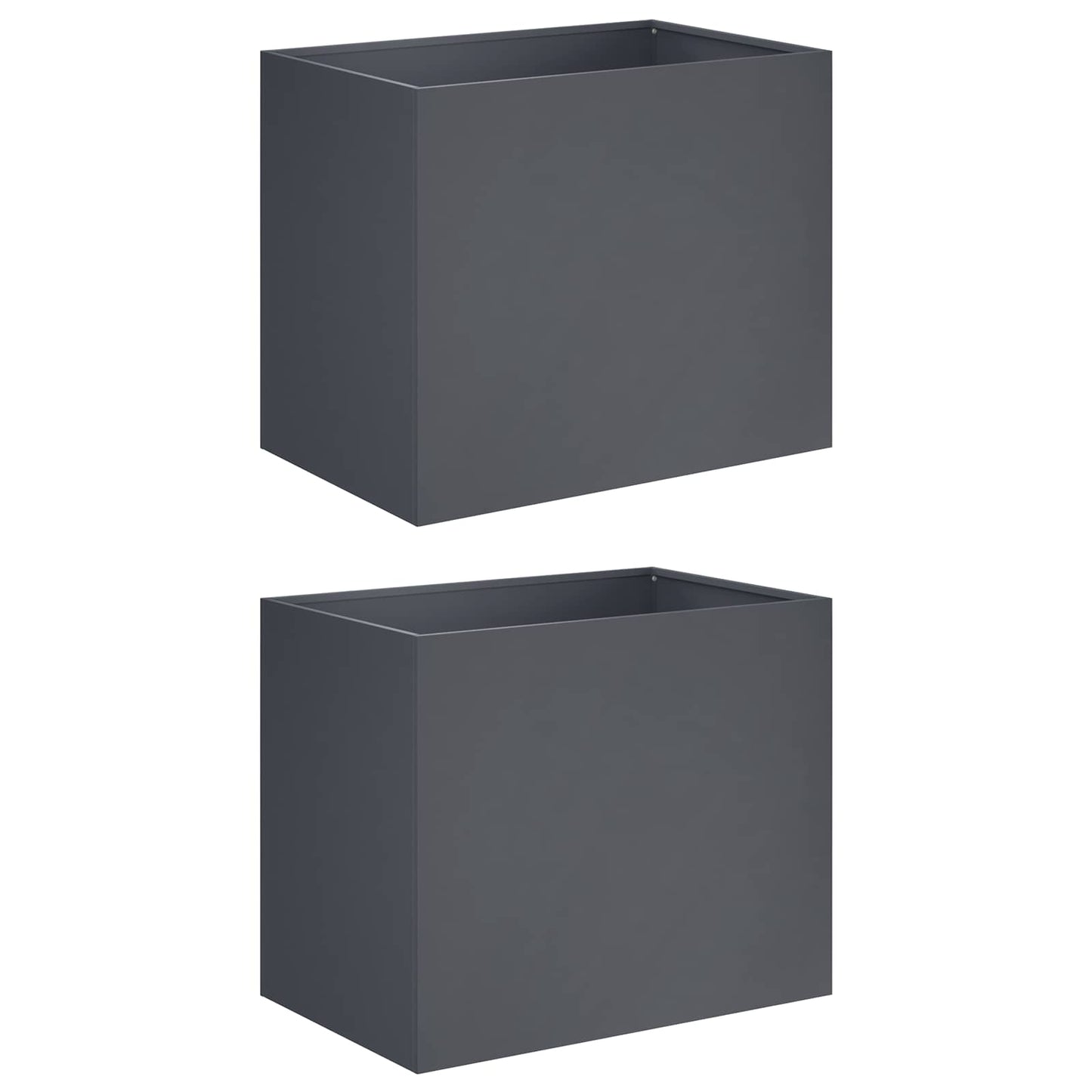 Vaso da giardino 2 pz Antracite 50 x 40 x 50 cm | homemem39