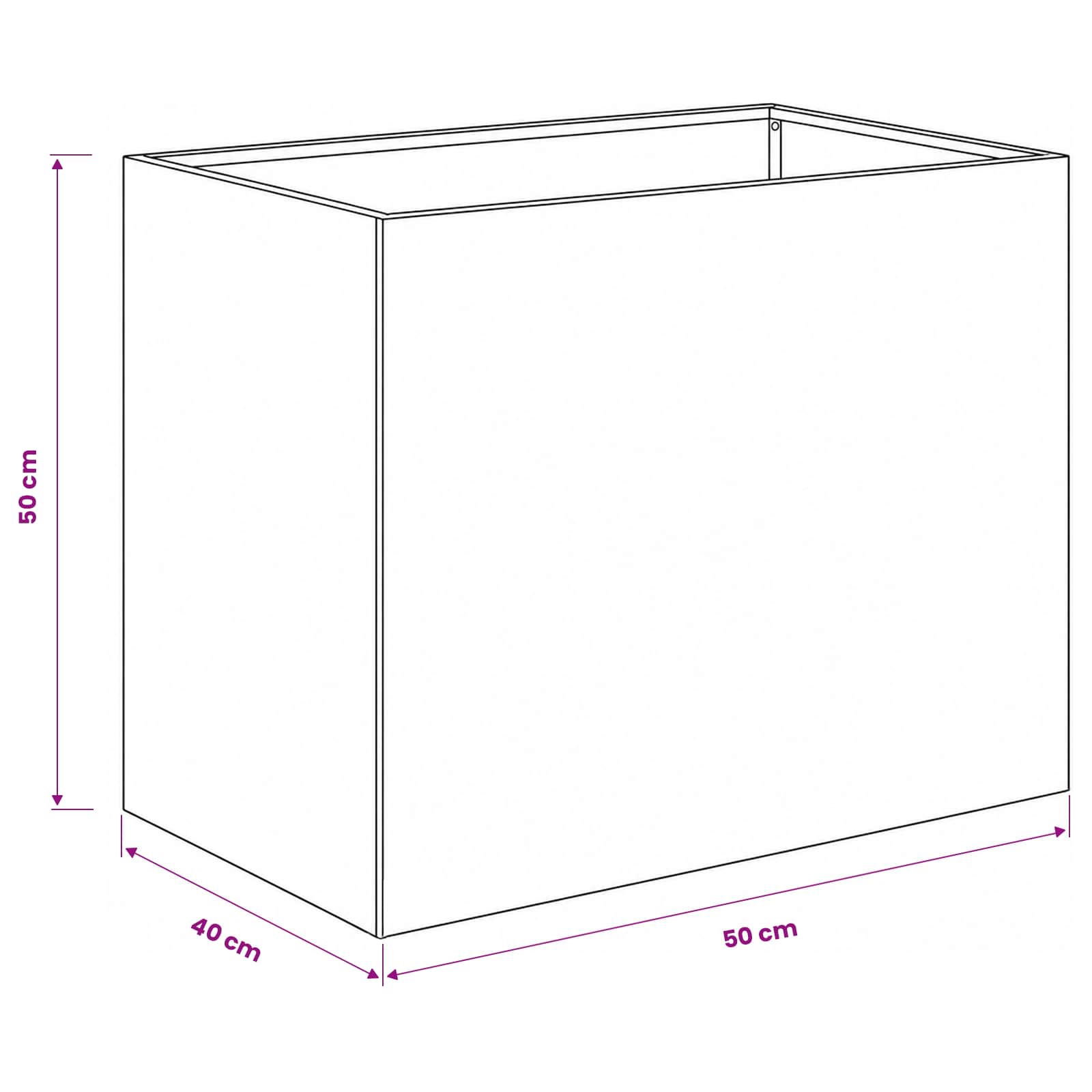 Vaso da giardino 2 pz Antracite 50 x 40 x 50 cm | homemem39