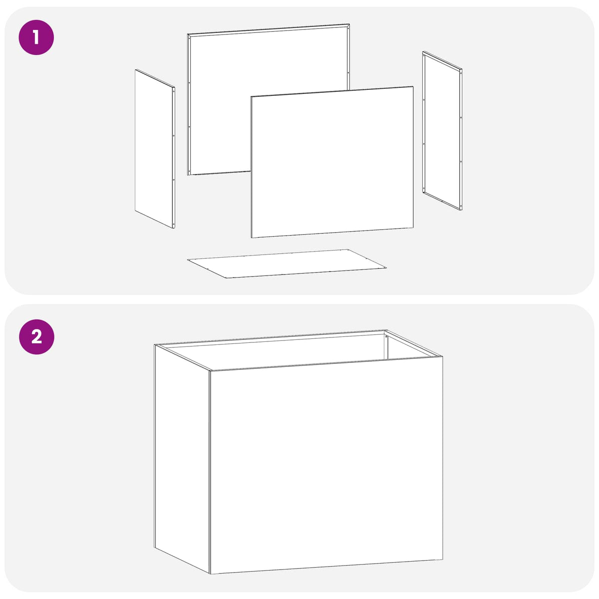Vaso da giardino 2 pz Argento 50 x 40 x 50 cm Acciaio Inox | homemem39