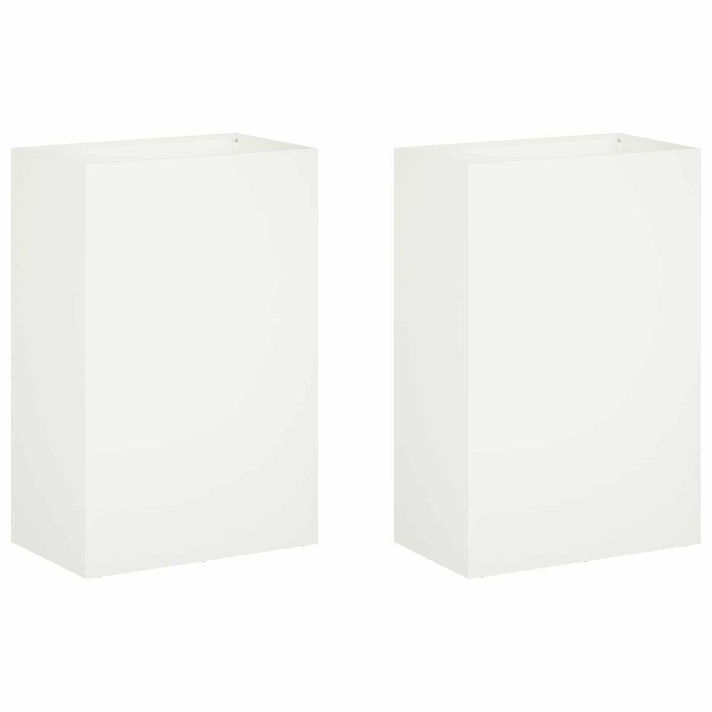 Vaso da giardino 2 pz Bianco 50 x 40 x 75 cm | homemem39