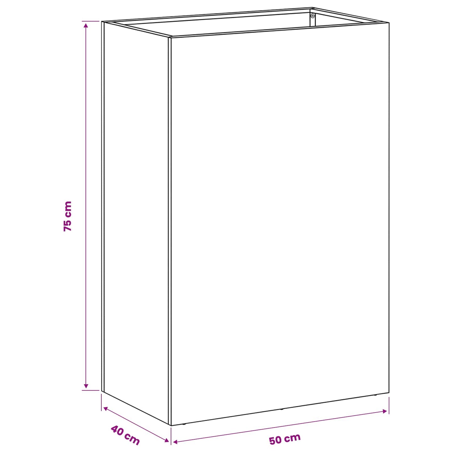 Vaso da giardino Verde Oliva 50 x 40 x 75 cm | homemem39