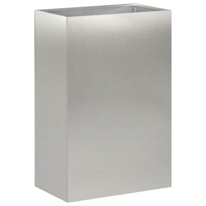 Vaso da giardino 2 pz Argento 50 x 40 x 75 cm Acciaio Inox | homemem39