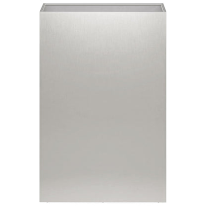 Vaso da giardino 2 pz Argento 50 x 40 x 75 cm Acciaio Inox | homemem39