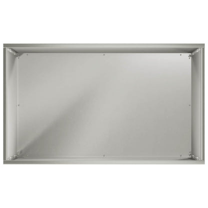 Vaso da giardino 2 pz Argento 50 x 40 x 75 cm Acciaio Inox | homemem39