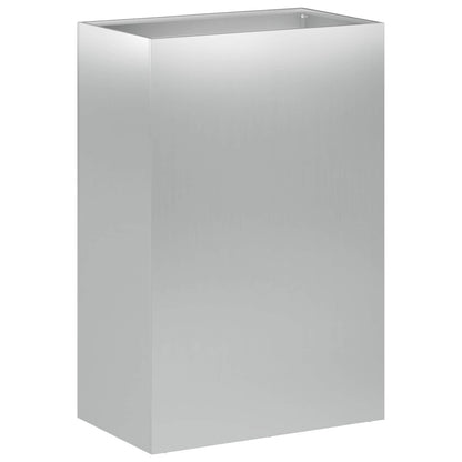 Vaso da giardino 2 pz Argento 50 x 40 x 75 cm Acciaio zincato | homemem39