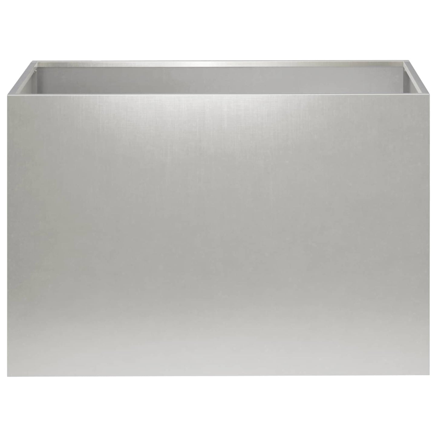 Vaso da giardino 2 pz Argento 60 x 40 x 40 cm Acciaio Inox