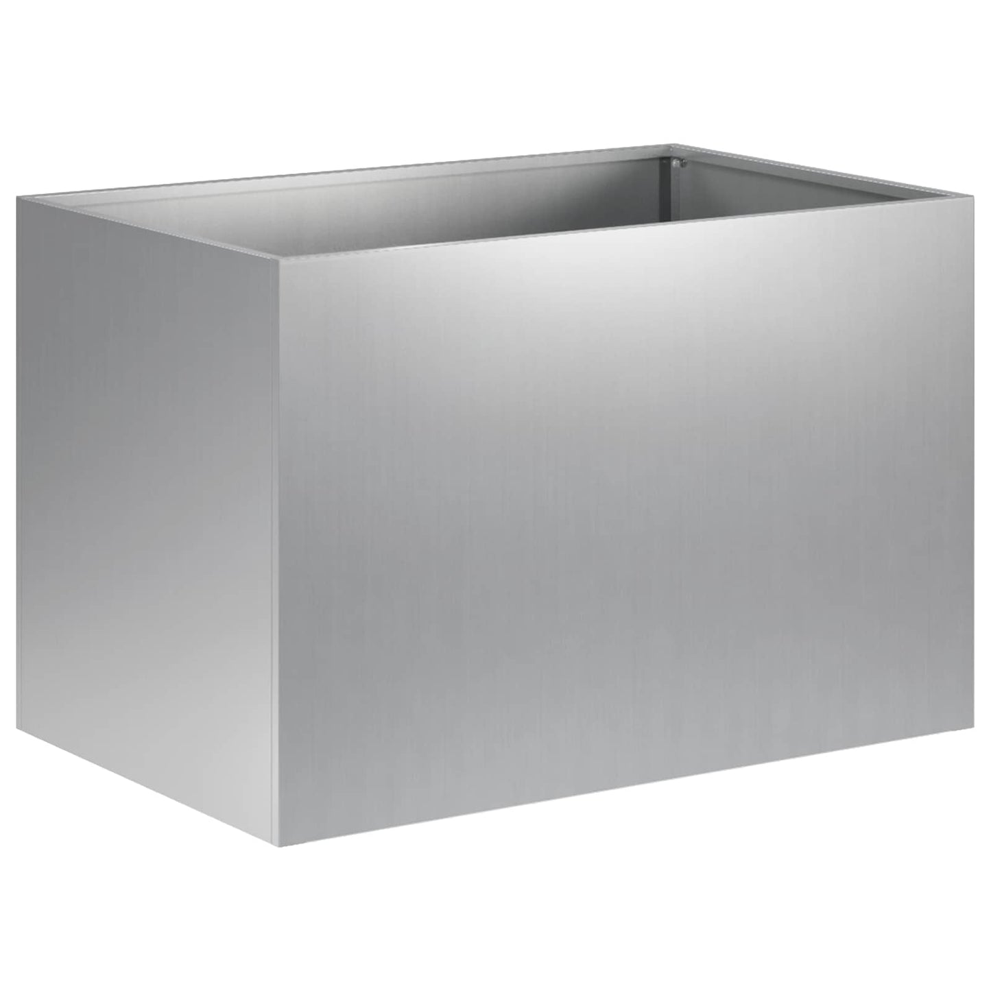 Vaso da giardino Argento 60 x 40 x 40 cm Acciaio zincato