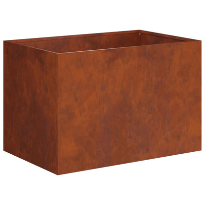 Vaso da giardino Ruggine 60 x 40 x 40 cm Acciaio Corten | homemem39
