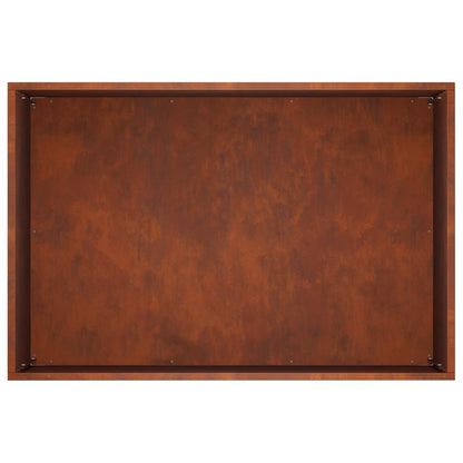 Vaso da giardino 2 pz Ruggine 60 x 40 x 40 cm Acciaio Corten | homemem39