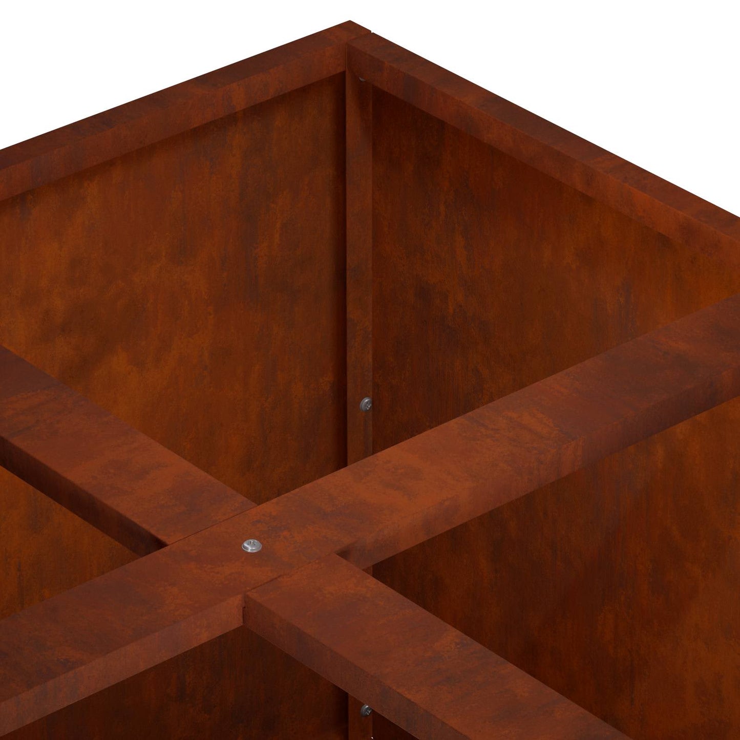 Vaso da giardino Ruggine 100 x 100 x 30 cm Acciaio Corten | homemem39