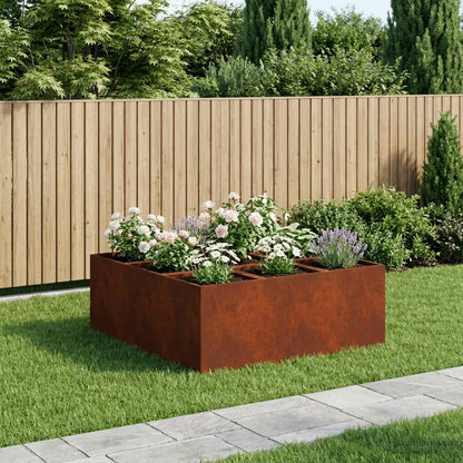 Vaso da giardino Ruggine 100 x 100 x 30 cm Acciaio Corten