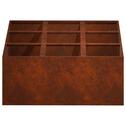 Vaso da giardino Ruggine 100 x 100 x 30 cm Acciaio Corten | homemem39
