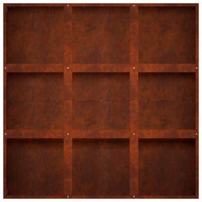 Vaso da giardino Ruggine 100 x 100 x 30 cm Acciaio Corten | homemem39