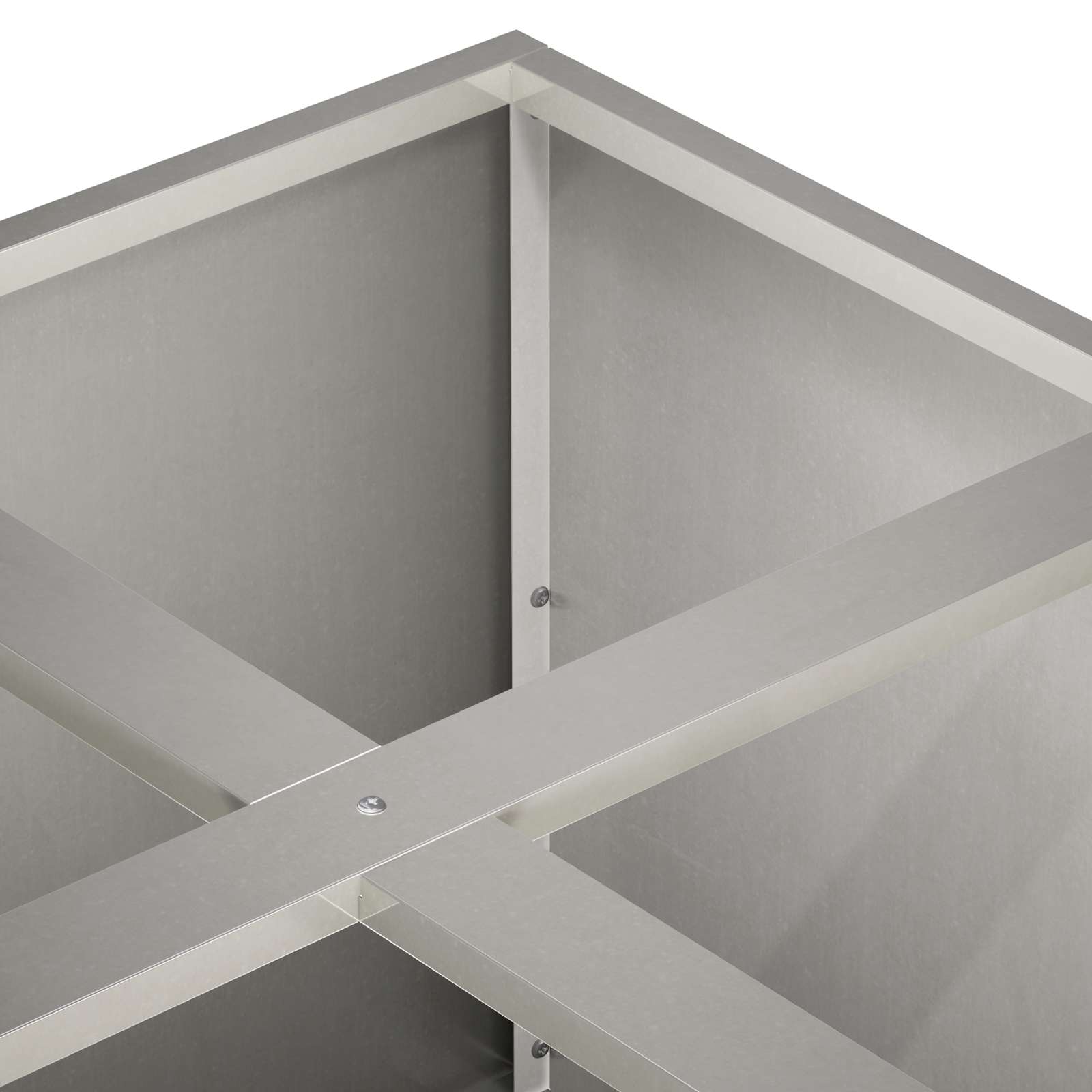 Vaso da giardino Argento 100 x 100 x 40 cm Acciaio Inox | homemem39