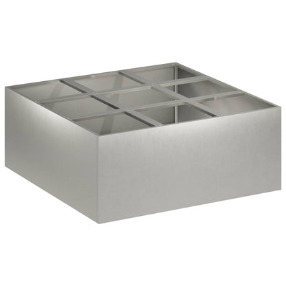 Vaso da giardino Argento 100 x 100 x 40 cm Acciaio Inox | homemem39