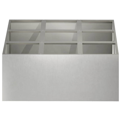 Vaso da giardino Argento 100 x 100 x 40 cm Acciaio Inox | homemem39