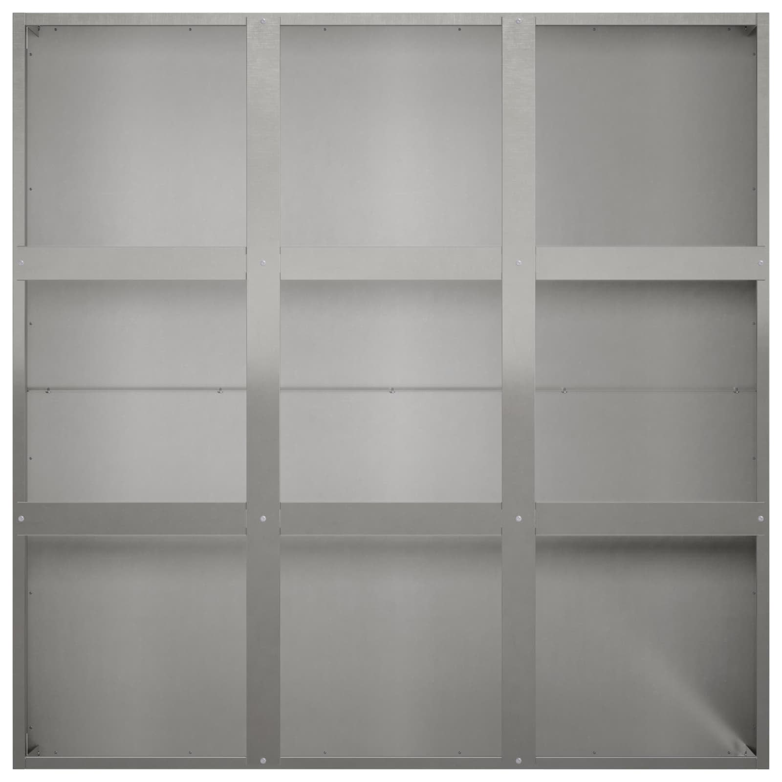 Vaso da giardino Argento 100 x 100 x 40 cm Acciaio Inox | homemem39