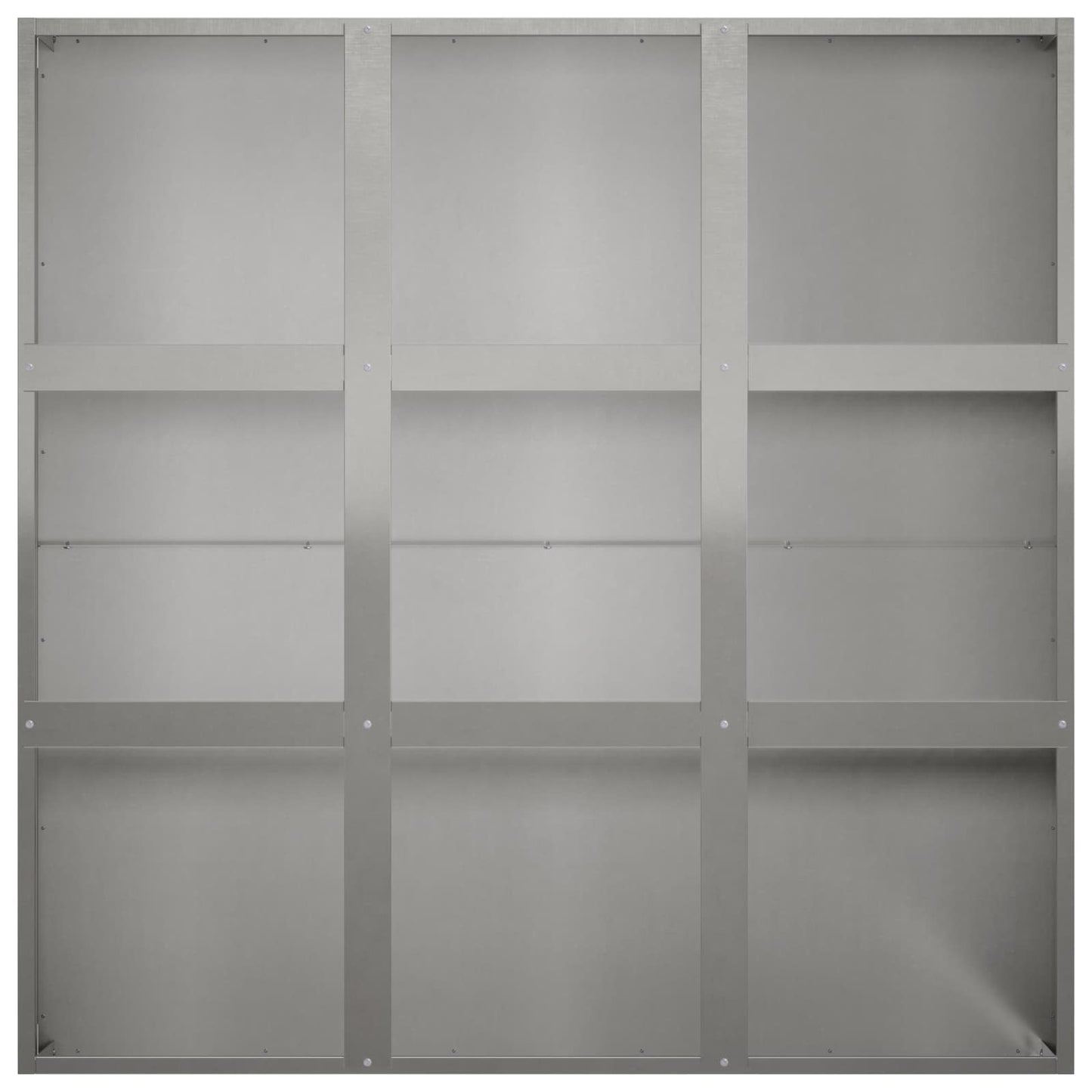 Vaso da giardino Argento 100 x 100 x 50 cm Acciaio Inox | homemem39