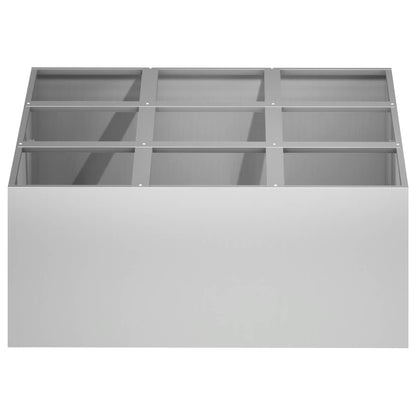 Vaso da giardino Argento 100 x 100 x 50 cm Acciaio zincato | homemem39