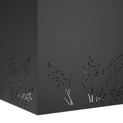 Vaso da giardino 2 pz Nero 50 x 50 x 49 cm | homemem39