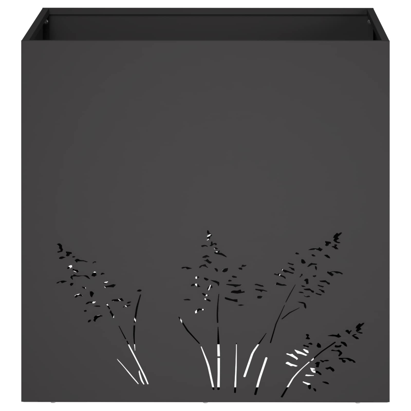 Vaso da giardino 2 pz Nero 50 x 50 x 49 cm | homemem39