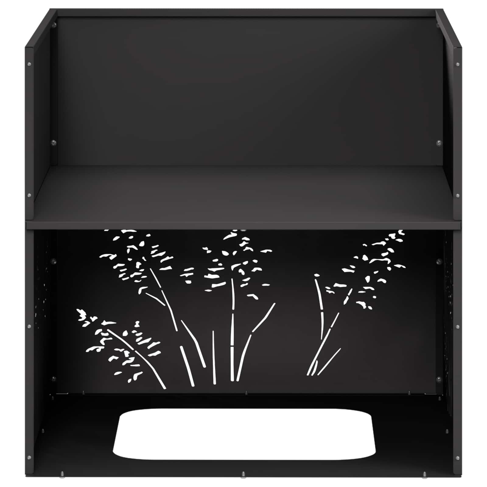Vaso da giardino 2 pz Nero 50 x 50 x 49 cm | homemem39