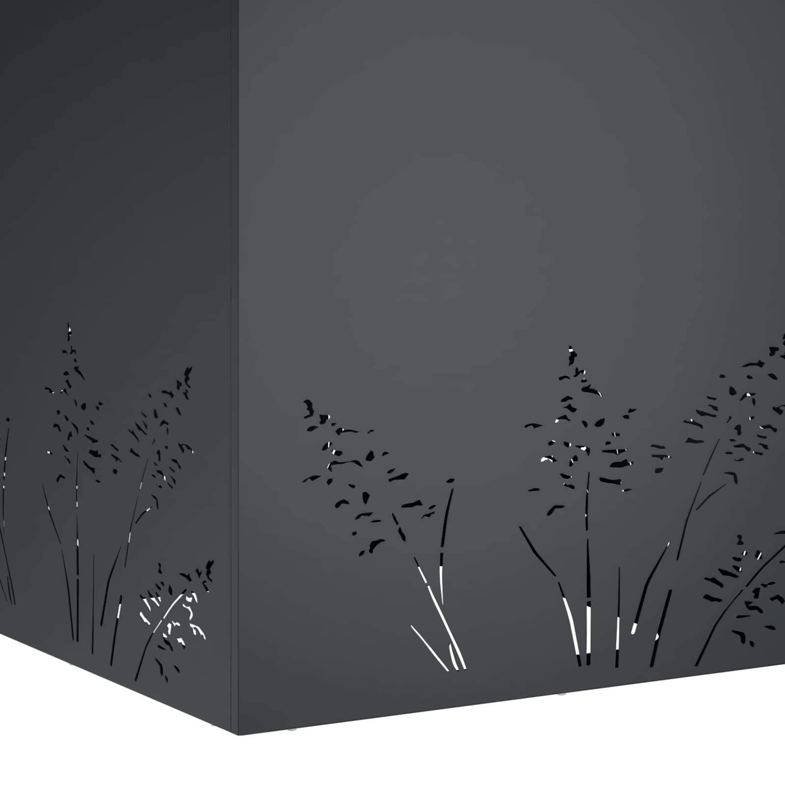 Vaso da giardino Antracite 50 x 50 x 49 cm | homemem39