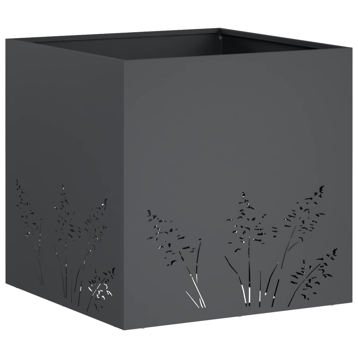 Vaso da giardino Antracite 50 x 50 x 49 cm | homemem39