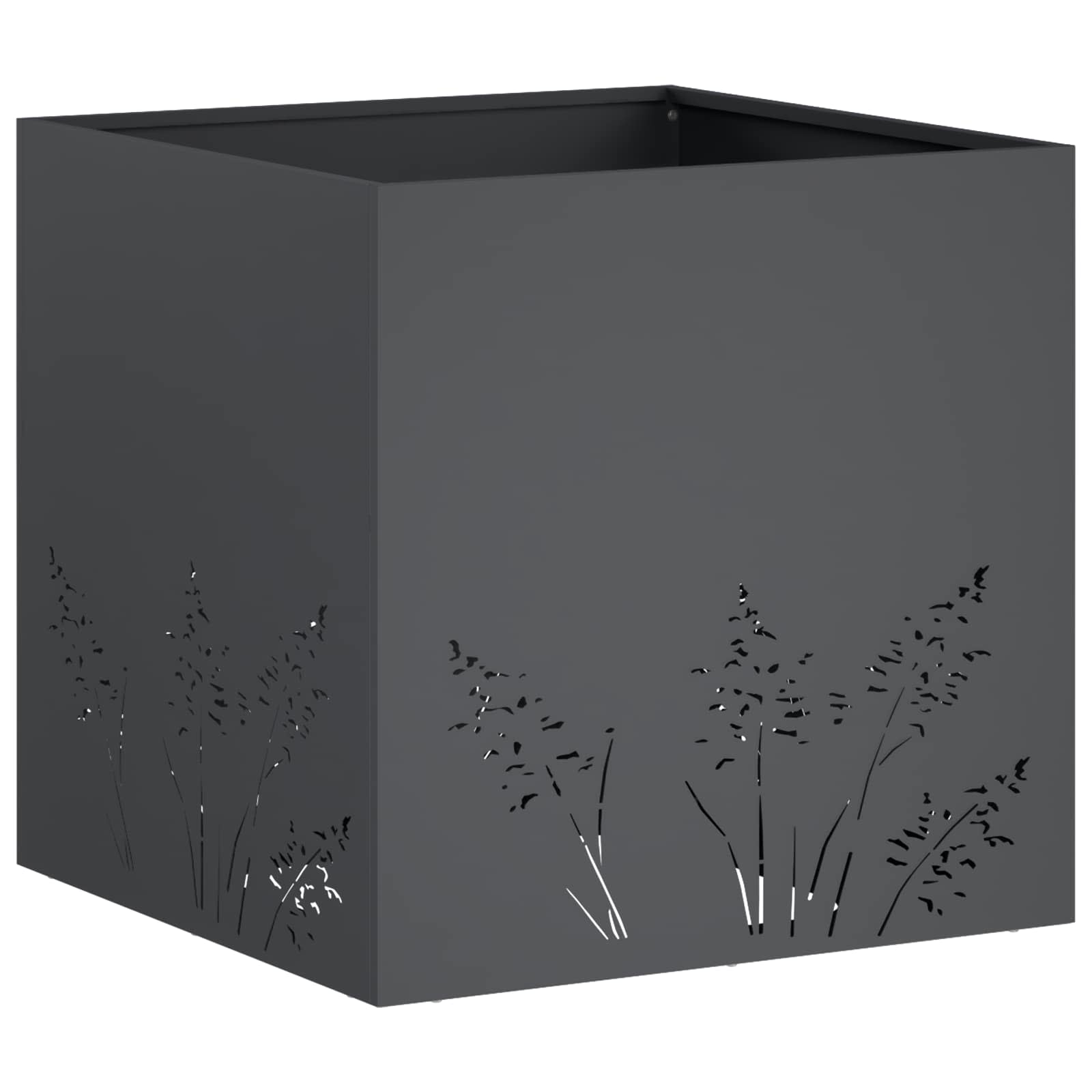 Vaso da giardino Antracite 50 x 50 x 49 cm | homemem39