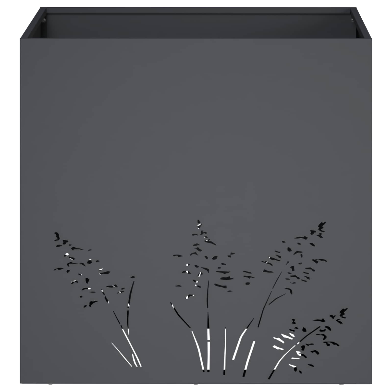 Vaso da giardino Antracite 50 x 50 x 49 cm | homemem39
