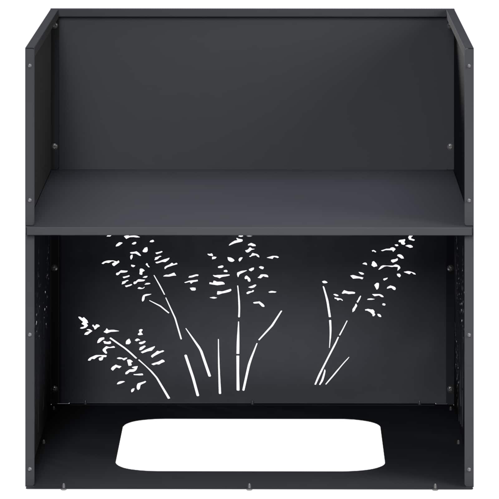 Vaso da giardino Antracite 50 x 50 x 49 cm | homemem39
