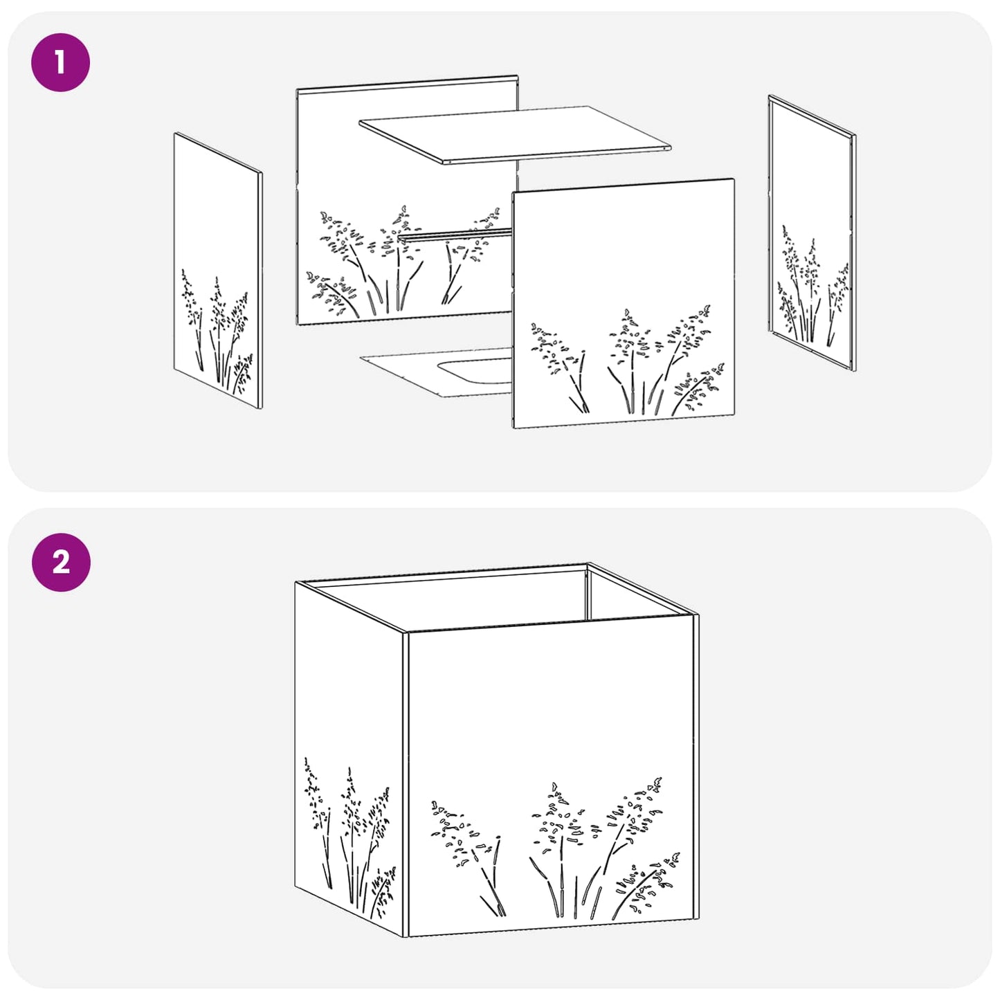 Vaso da giardino Verde Oliva 50 x 50 x 49 cm | homemem39