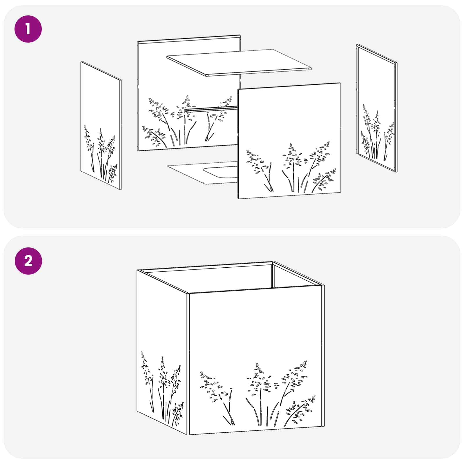 Vaso da giardino Verde Oliva 50 x 50 x 49 cm | homemem39
