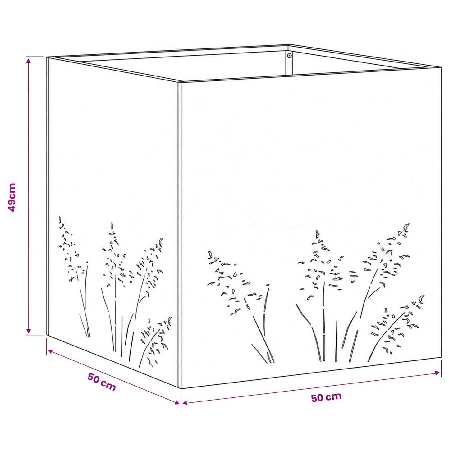 Vaso da giardino Verde Oliva 50 x 50 x 49 cm | homemem39