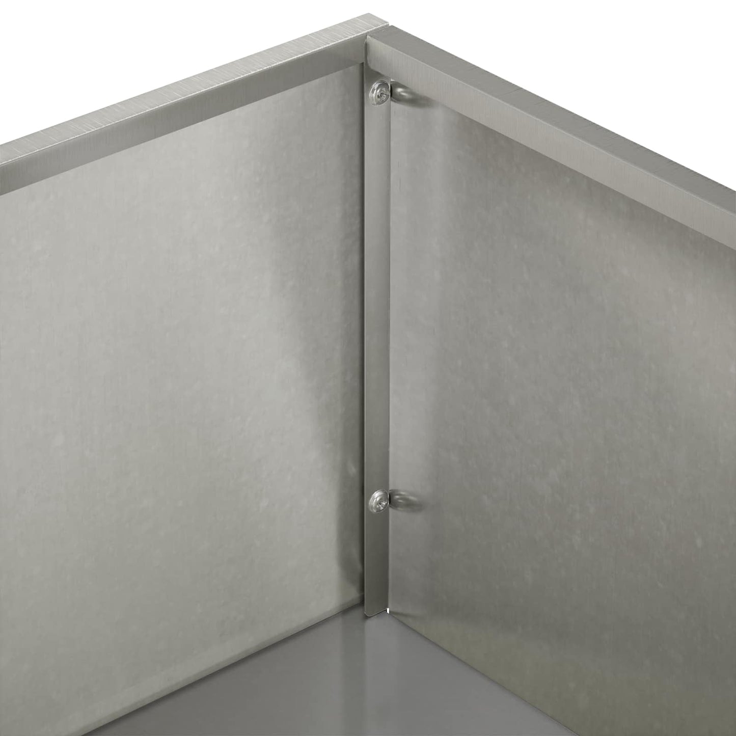 Vaso da giardino Argento 50 x 50 x 49 cm Acciaio Inox | homemem39