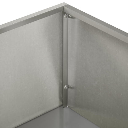 Vaso da giardino Argento 50 x 50 x 49 cm Acciaio Inox | homemem39