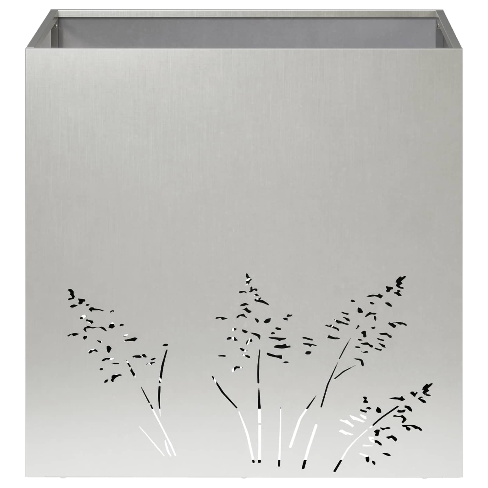 Vaso da giardino Argento 50 x 50 x 49 cm Acciaio Inox | homemem39