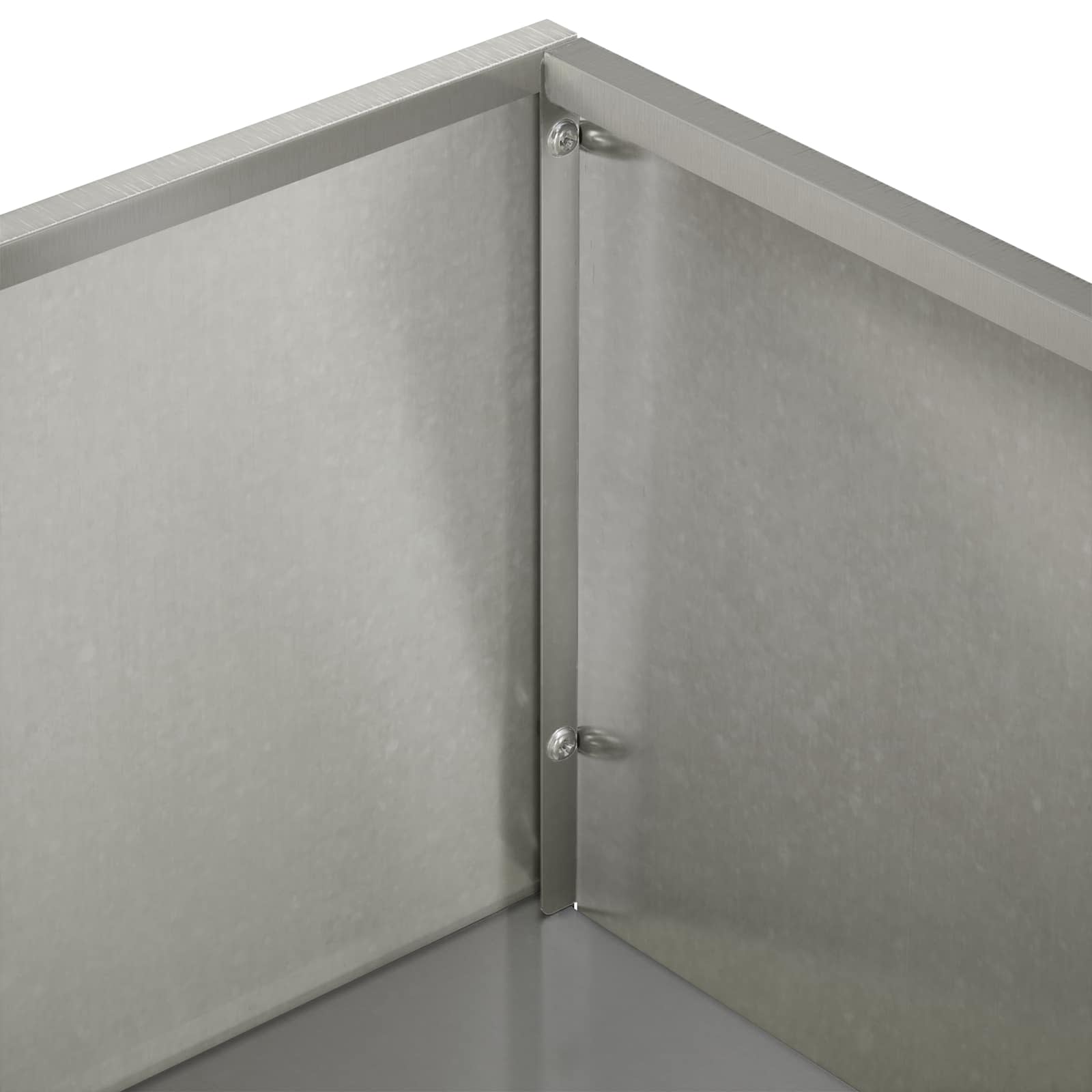 Vaso da giardino 2 pz Argento 50 x 50 x 49 cm Acciaio Inox | homemem39