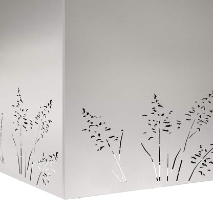 Vaso da giardino 2 pz Argento 50 x 50 x 49 cm Acciaio Inox | homemem39