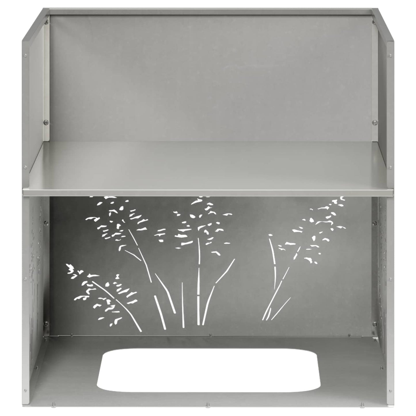 Vaso da giardino 2 pz Argento 50 x 50 x 49 cm Acciaio Inox | homemem39