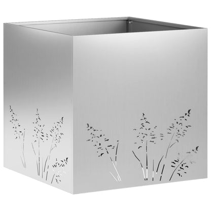 Vaso da giardino 2 pz Argento 50 x 50 x 49 cm Acciaio zincato | homemem39