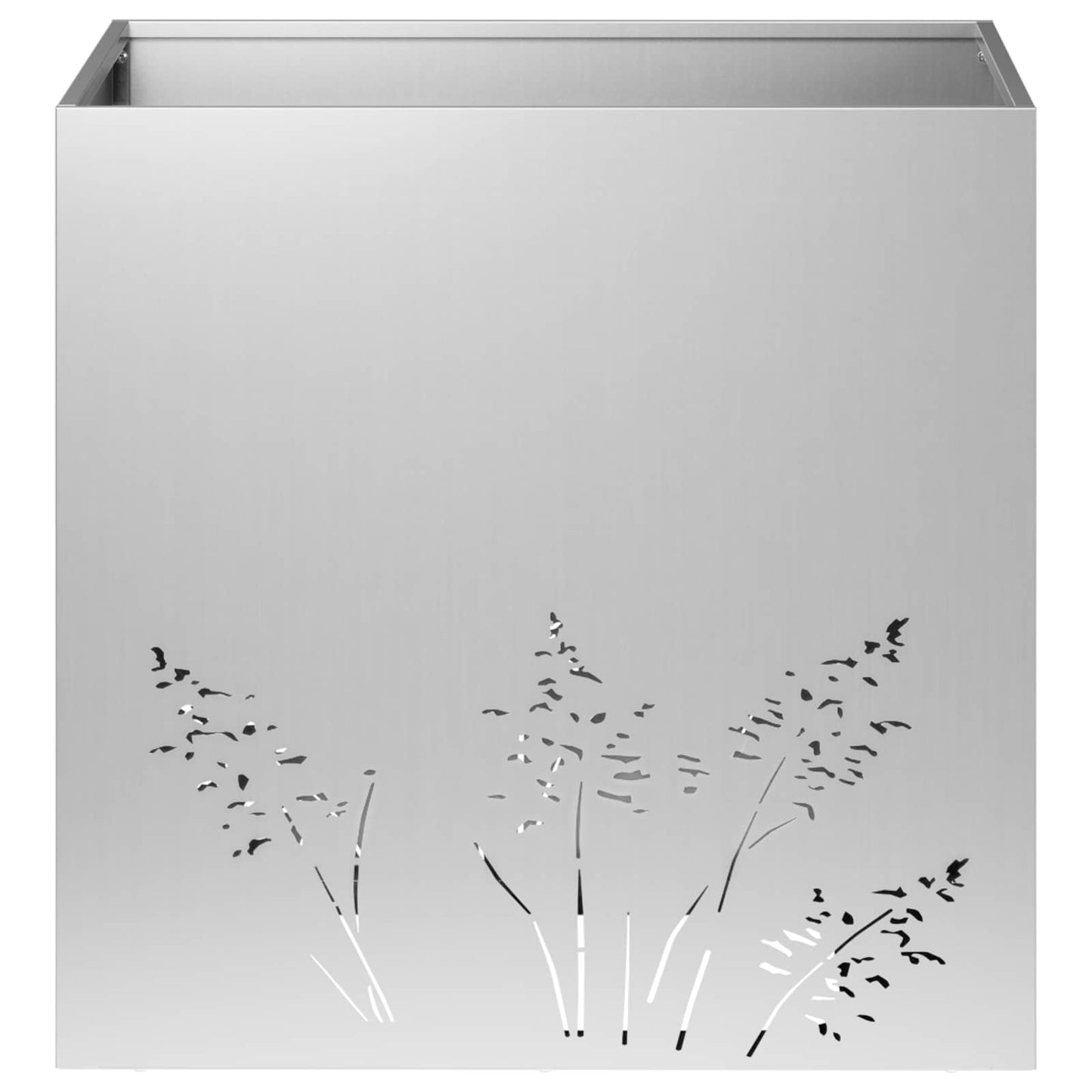 Vaso da giardino 2 pz Argento 50 x 50 x 49 cm Acciaio zincato | homemem39