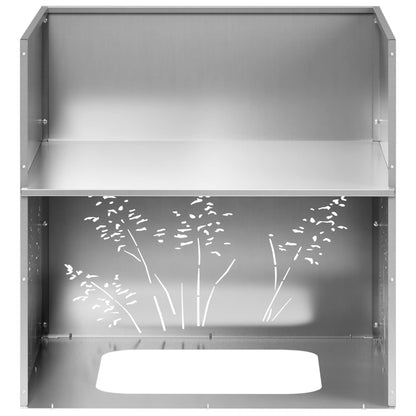 Vaso da giardino 2 pz Argento 50 x 50 x 49 cm Acciaio zincato | homemem39