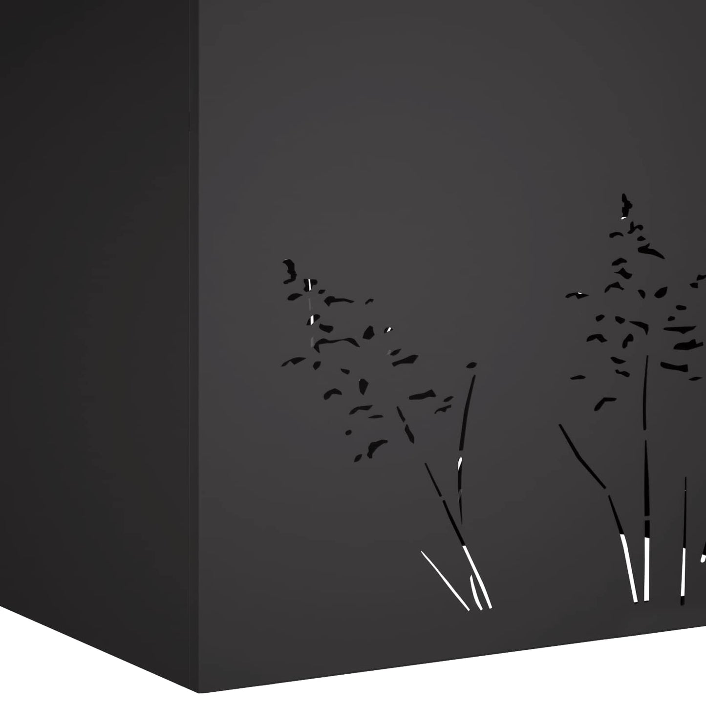 Vaso da giardino Nero 50 x 30 x 49 cm Acciaio laminato a freddo | homemem39