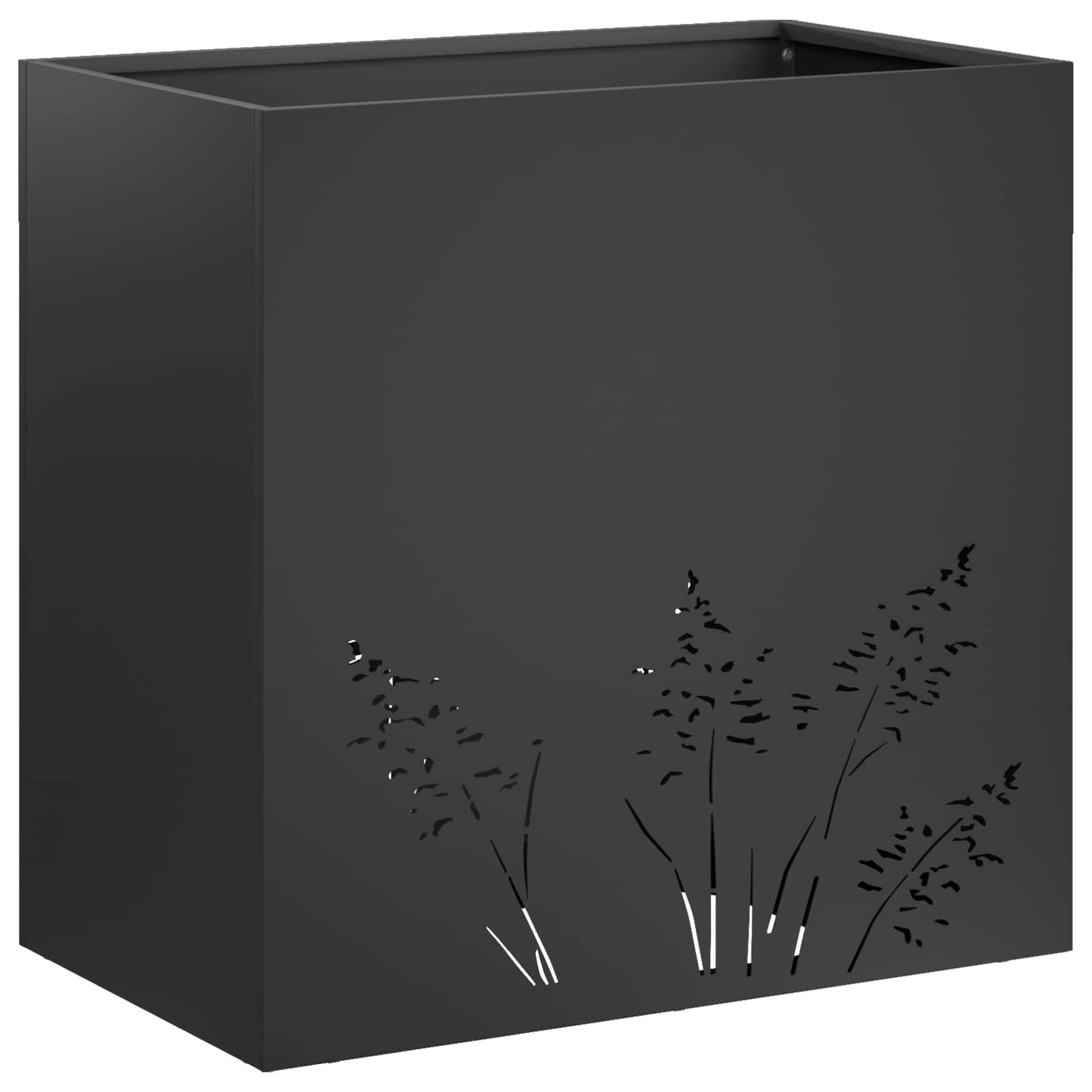 Vaso da giardino Nero 50 x 30 x 49 cm Acciaio laminato a freddo | homemem39